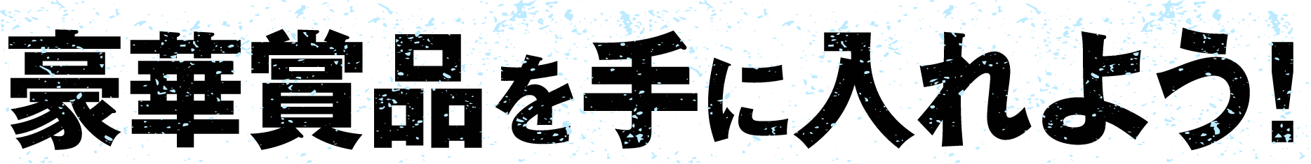 豪華賞品を手に入れよう！